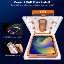Load image into Gallery viewer, Great Tempered Glass with Auto-Alignment & Dust- Free Box for iPhone 15 Series