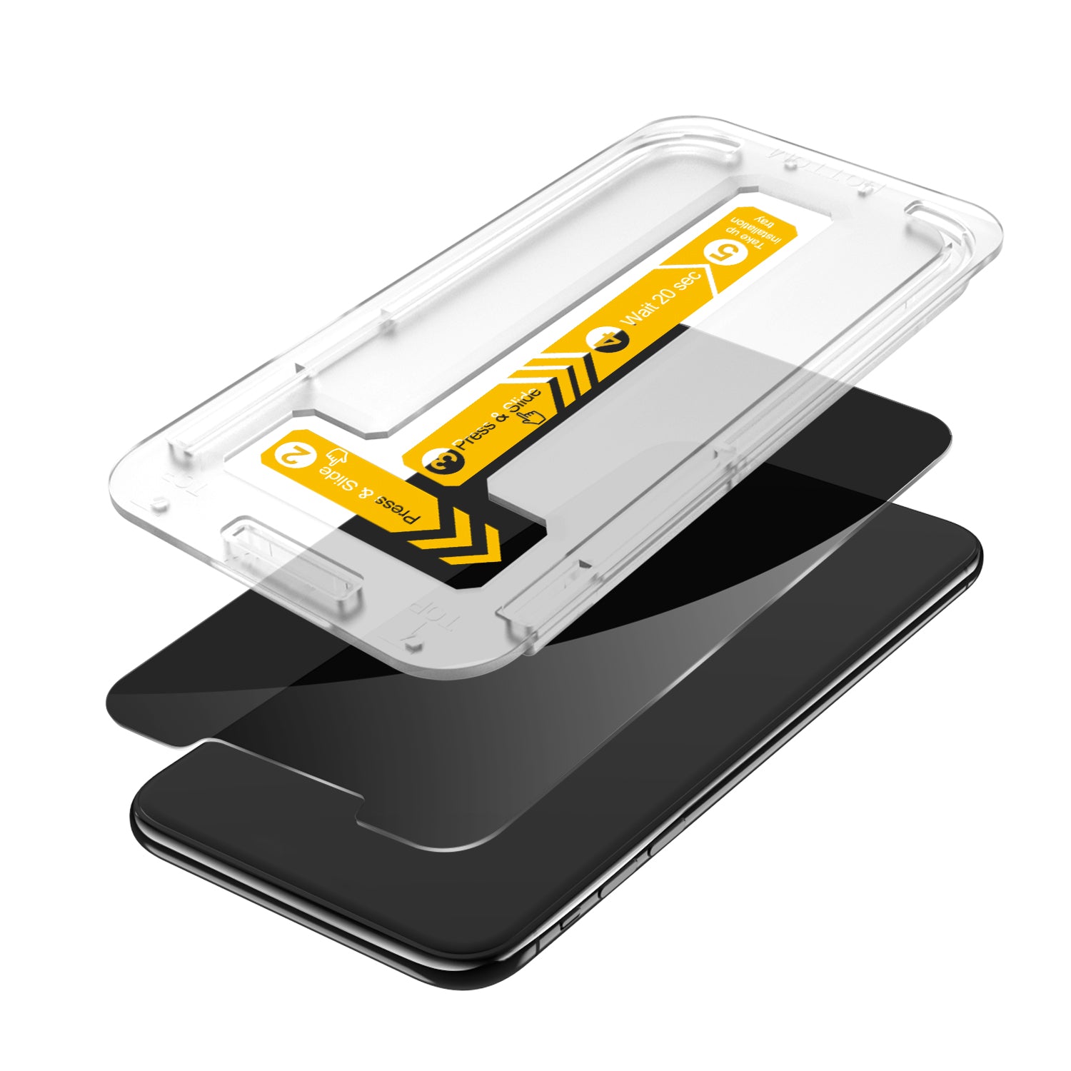 NALIA (2x Vetro Temperato & Applicatore compatibile con iPhone 11 Pro/X/Xs, 9H Full-Cover Pellicola Protettiva con Kit di Installazione - Facile Allineamento, Screen Protector - Trasparente (nero