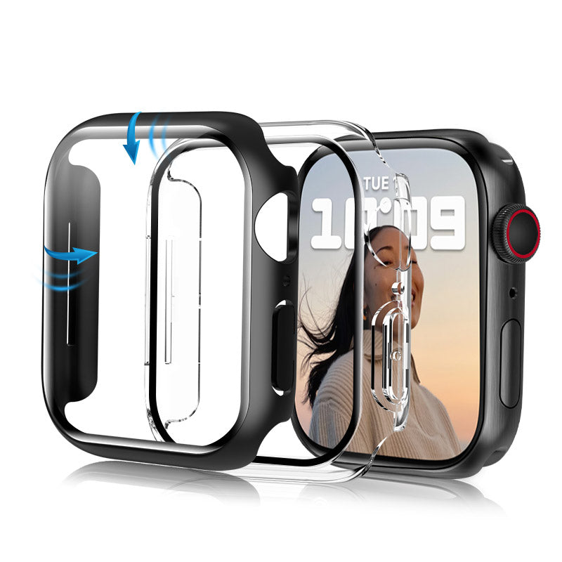 Mohave 2 Pack(Transparent + Black) for Apple Watch Series 6/7/8/ultra protector